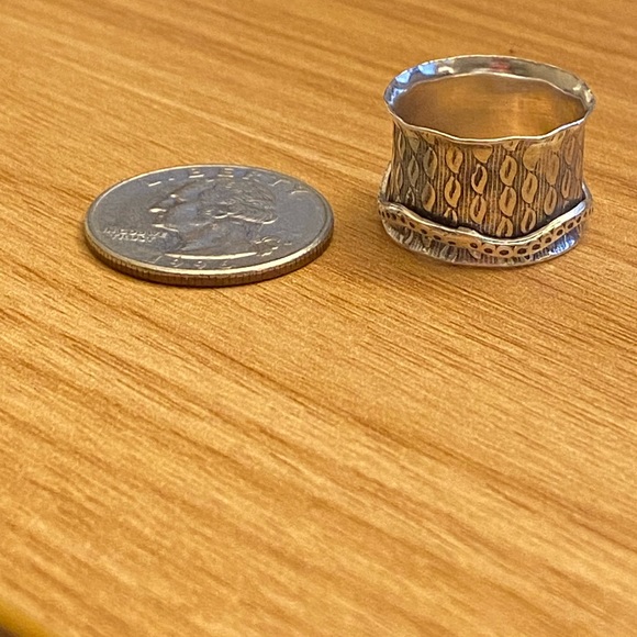 Vintage, 925 sterling silver spinner band ring - Picture 6 of 6